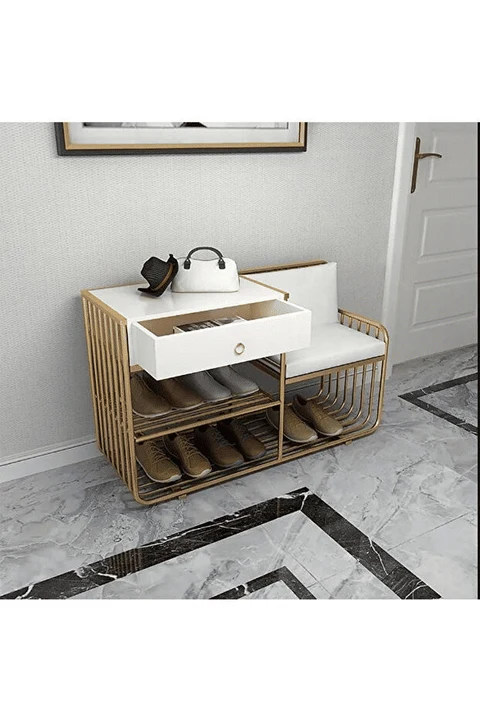 PTM6403 Gold Metal Benç Ayakkabılık 120 cm