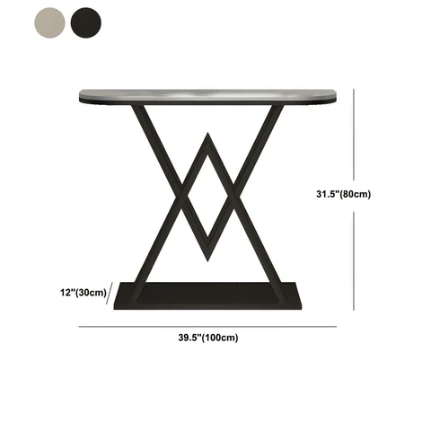 DRS-070 Yarım Daire Dresuar Masa MDF Metal Ayaklı