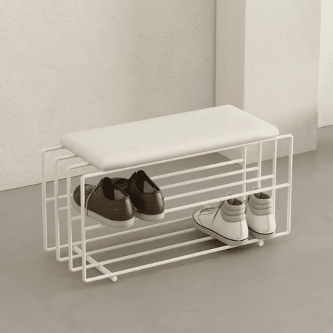 AYK05777 Modern Metal Sandıklı Bench Ayakkabılık