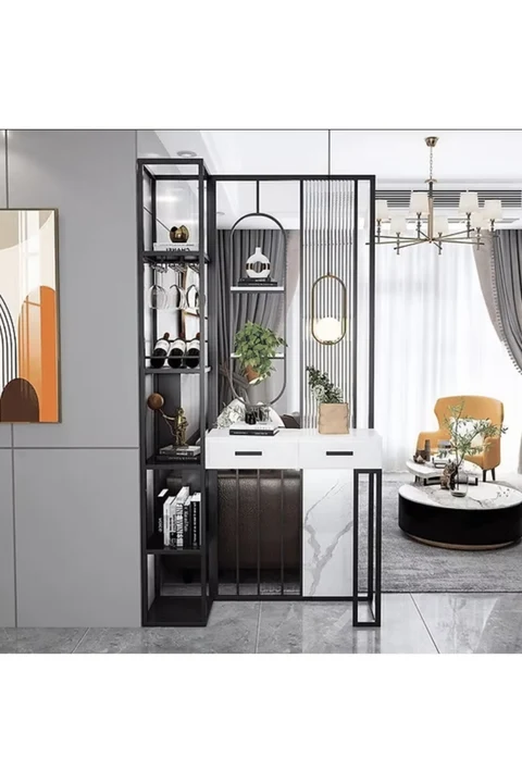 SPR6187 Modern Metal Bölme Panel Raflı Ayakkabılık Ünitesi