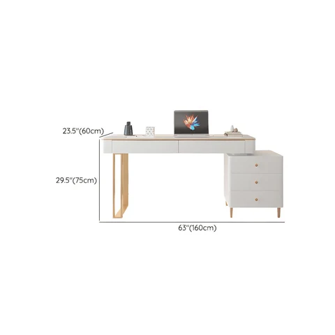 ÇLM23056 Modern MDF 5 Çekmeceli Çalışma Masası