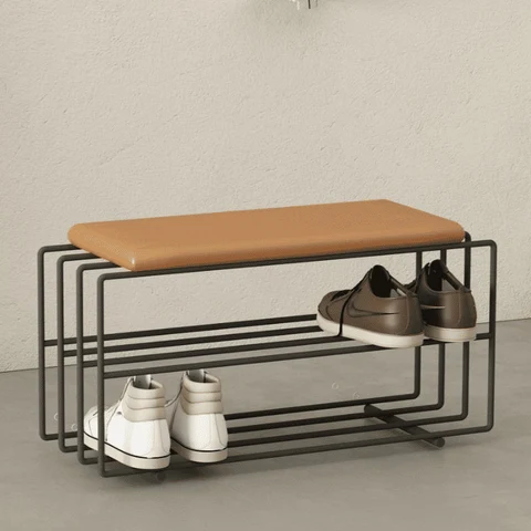AYK05777 Modern Metal Sandıklı Bench Ayakkabılık