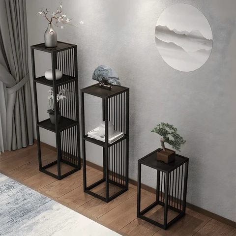 KC-0133 Kare Metal Bitki Standı, Çok Katlı Salon Çiçekliği