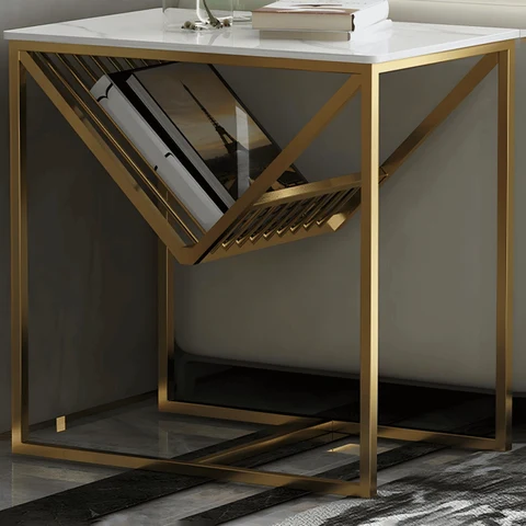 ZGN36757 Modern MDF Çerçeveli Dikdörtgen Yan Sehpa