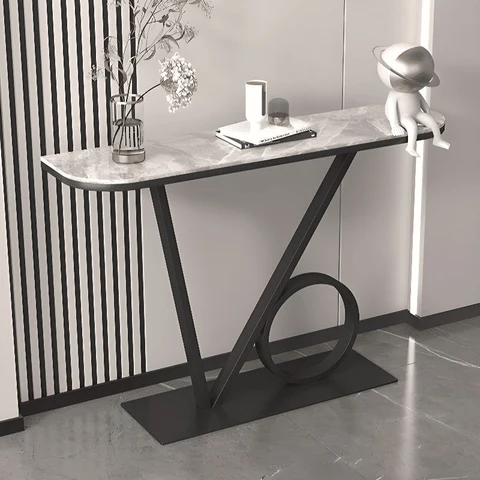 DRS-02 Modern Dikdörtgen Konsol Masa MDF Metal Ayaklı