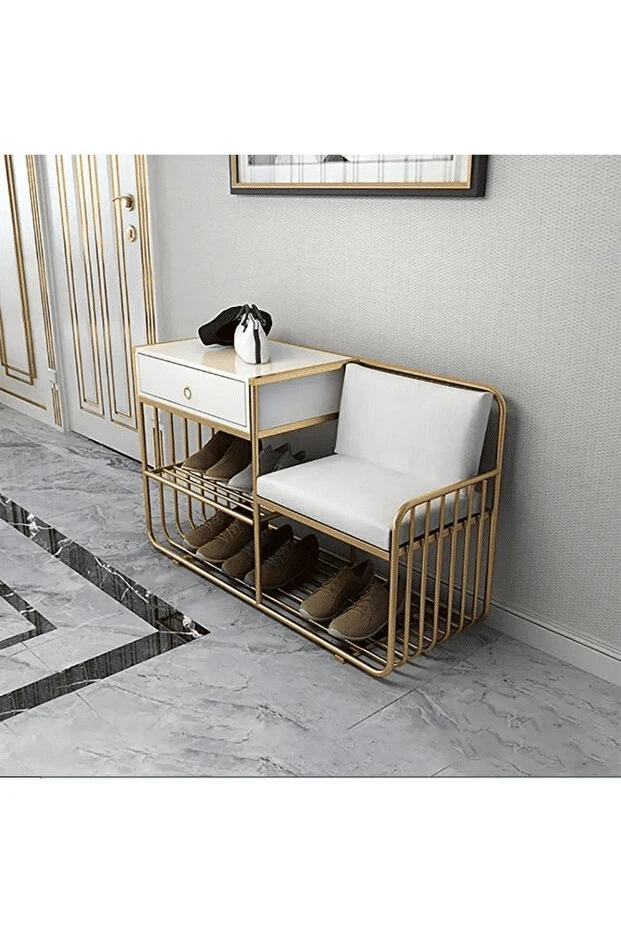 PTM6403 Gold Metal Benç Ayakkabılık 120 cm