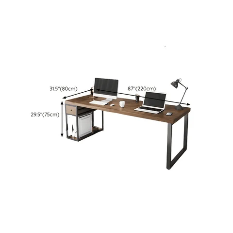 ÇLM7089 Endüstriyel Dikdörtgen Çalışma Masası Ahşap Metal Ayaklı