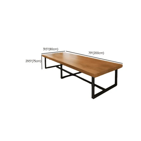 ÇLM9784 Modern Dikdörtgen Çalışma Masası Ahşap Metal Ayaklı