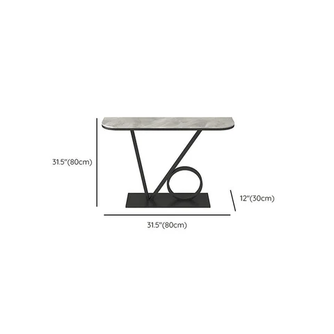 DRS-02 Modern Dikdörtgen Konsol Masa MDF Metal Ayaklı