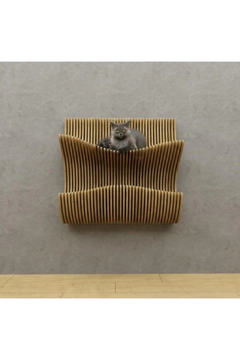 KC-094 Kedi Duvar Ünitesi – Modern Kedi Duvar Dekoru & Dinlenme Alanı