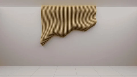 PRM2368 Modern Parametrik Dalgalı Ahşap Duvar Paneli