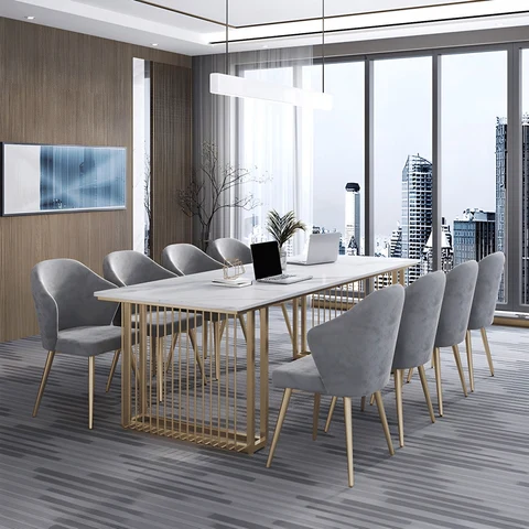 ÇLM6846 Modern Dikdörtgen Çalışma Masası MDF Üstlü Metal Kızak Ayaklı