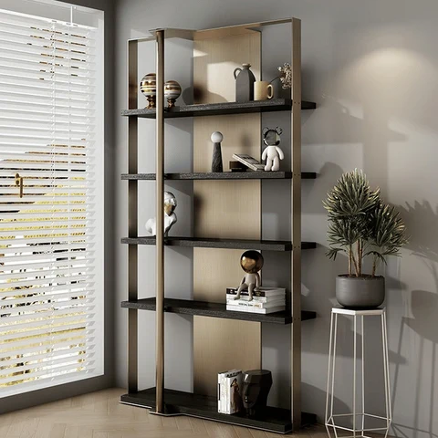 KC-0234 5 Raflı Paslanmaz Çelik Etejer Raf, Modern Tasarım