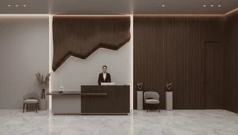 PRM2368 Modern Parametrik Dalgalı Ahşap Duvar Paneli