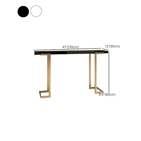 DRS-058 Modern Dikdörtgen Konsol Masa Ahşap Metal Ayaklı