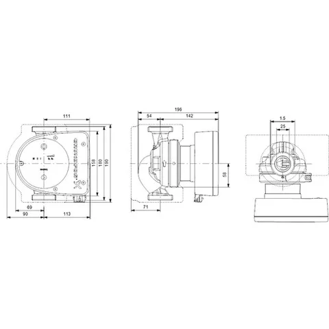 Grundfos - Magna1 32-120 F Pn10 Sirkülasyon Pompası