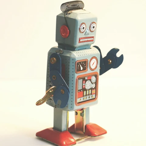 Vınvın Kurmalı Teneke Robot