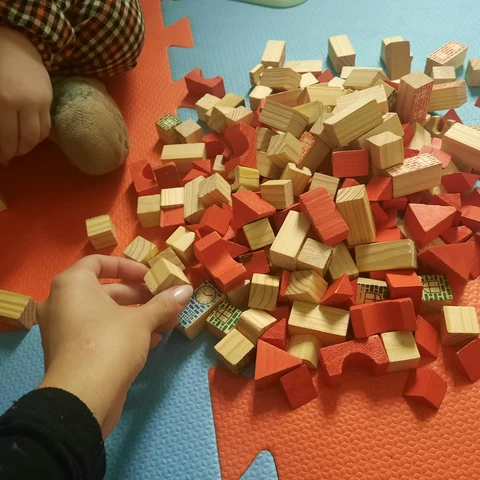 Tiktak 50 Parça Renkli Ahşap Blok Seti