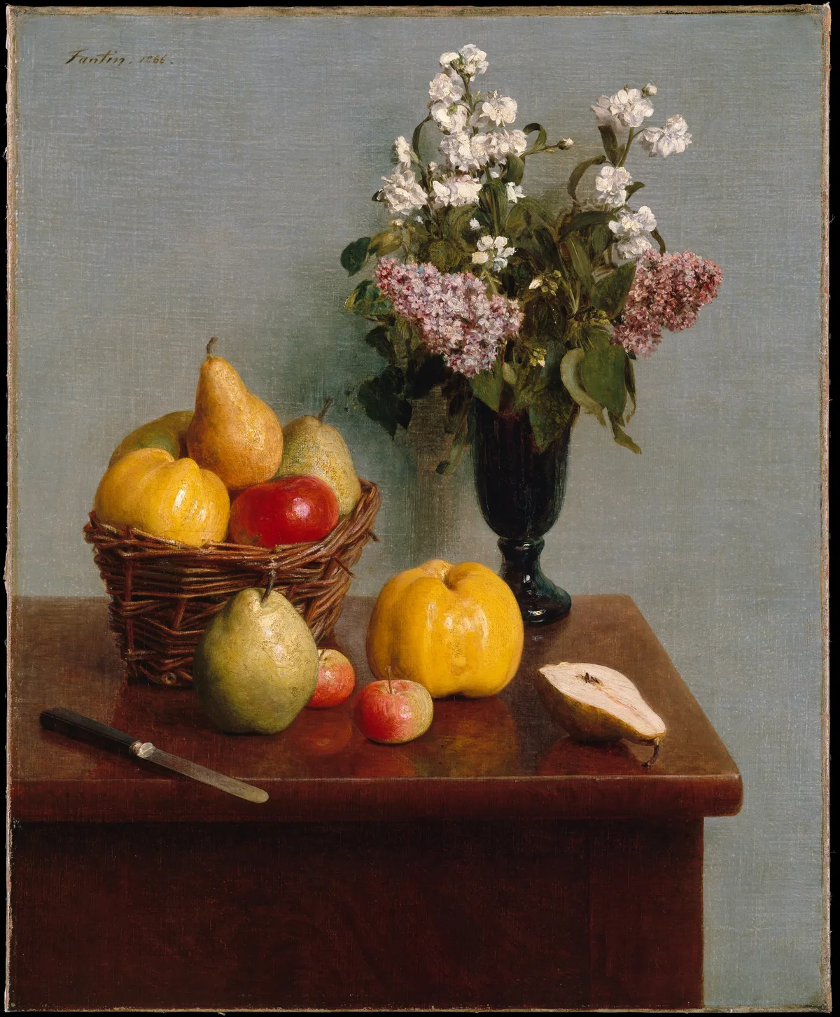 Decoshop Henri Fantin-Latour Still Life with Flowers and Fruit