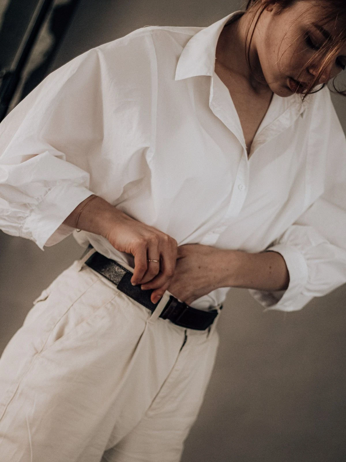 Oversize Poplin Gömlek, Beyaz 1