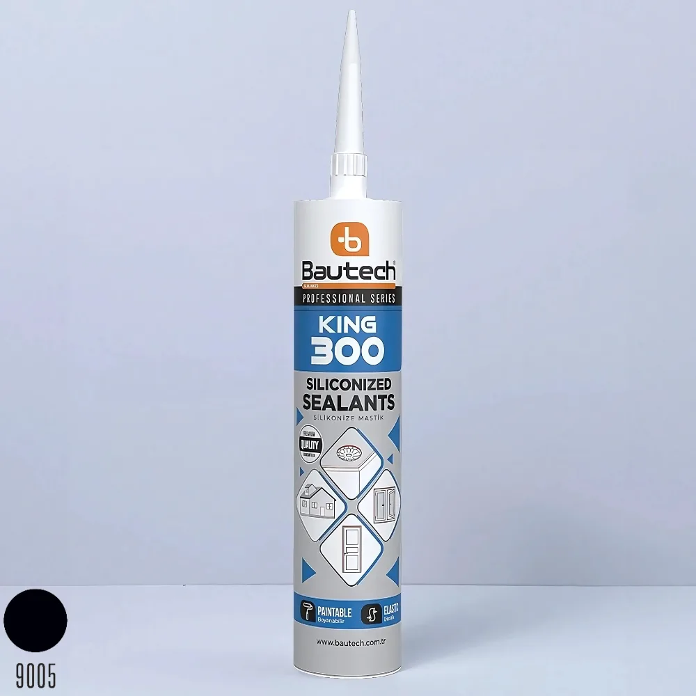 Bautech Silikonize Mastik 500 Gr Siyah