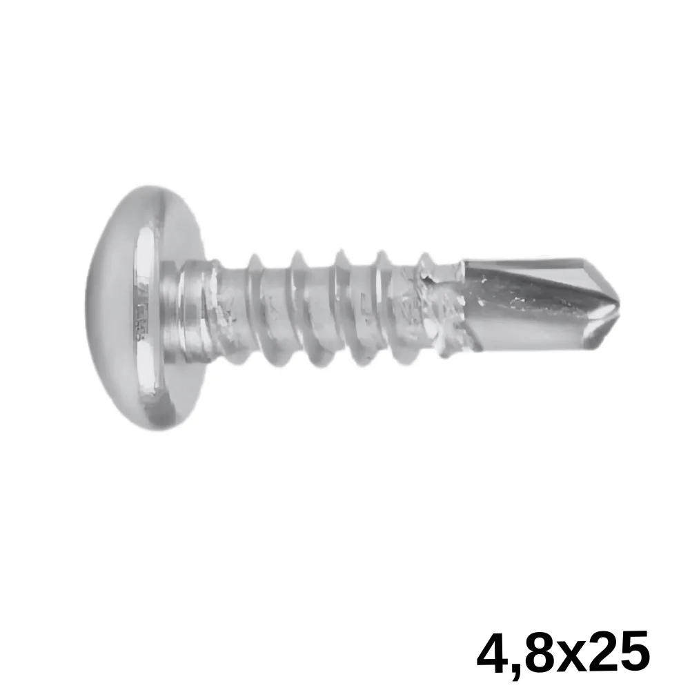 Wax 4,8 X 25 Mm Yıldız Silindir Başlı Matkap Uçlu Vida 300 Ad.