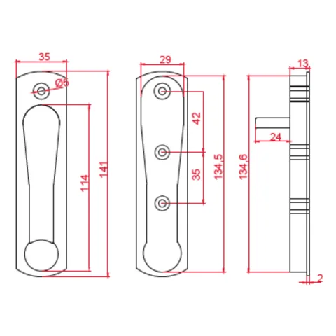 Sürme Gizli Pencere Kolu Beyaz
