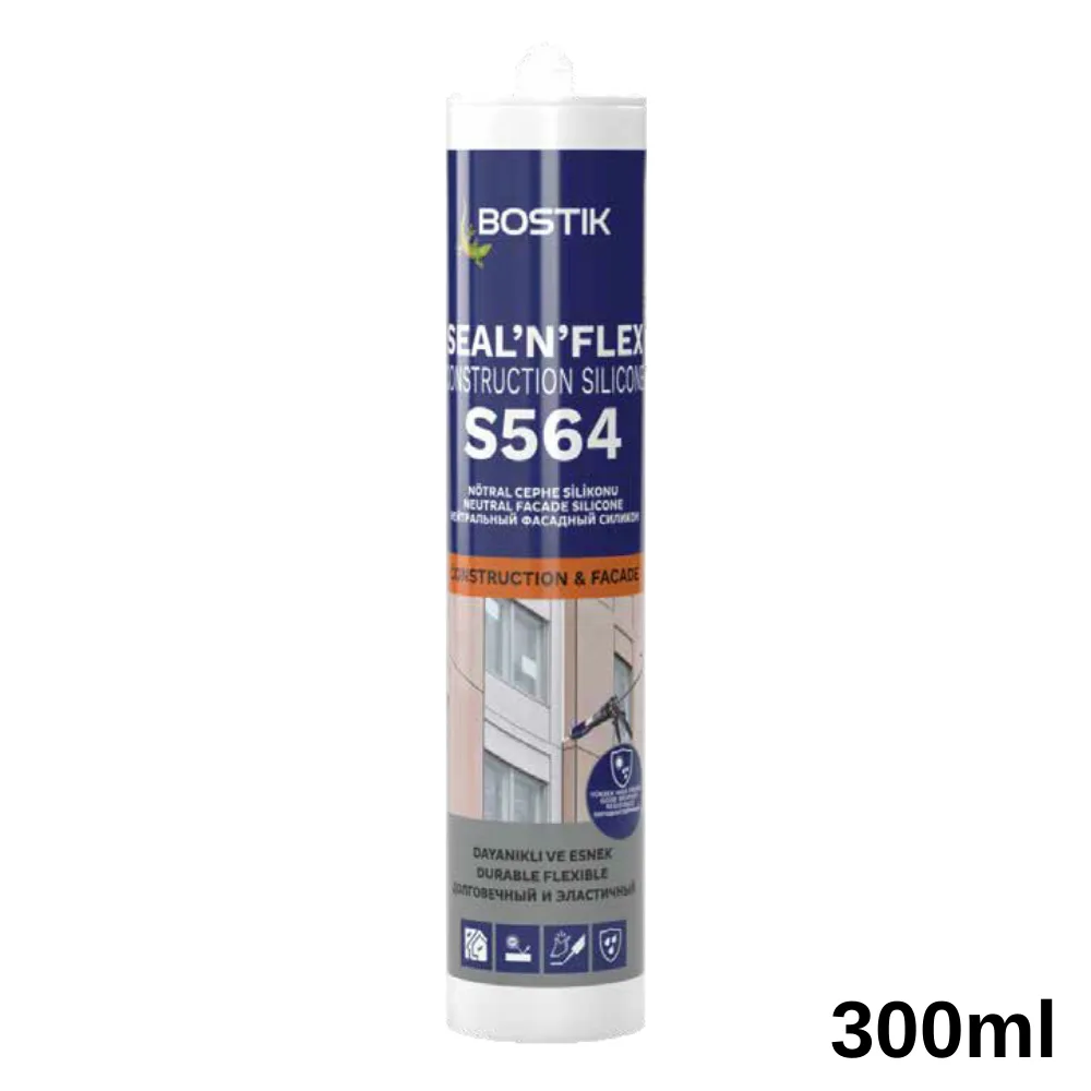 Bostik S 564 Nötr Cephe Silikon 300 Ml Şeffaf