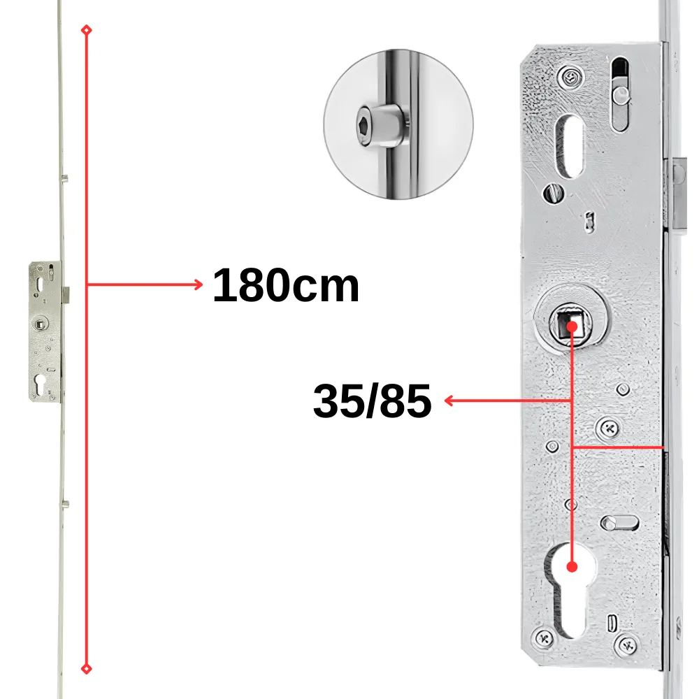Endow 180 Cm Kilitli Kapı İspanyolet Metal Gövde 35/85