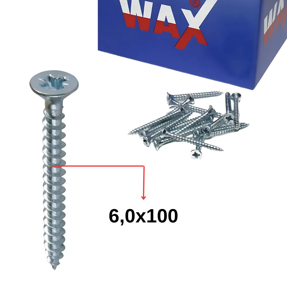 Wax 6,0 X 100 Sunta Vidası 100 Ad.