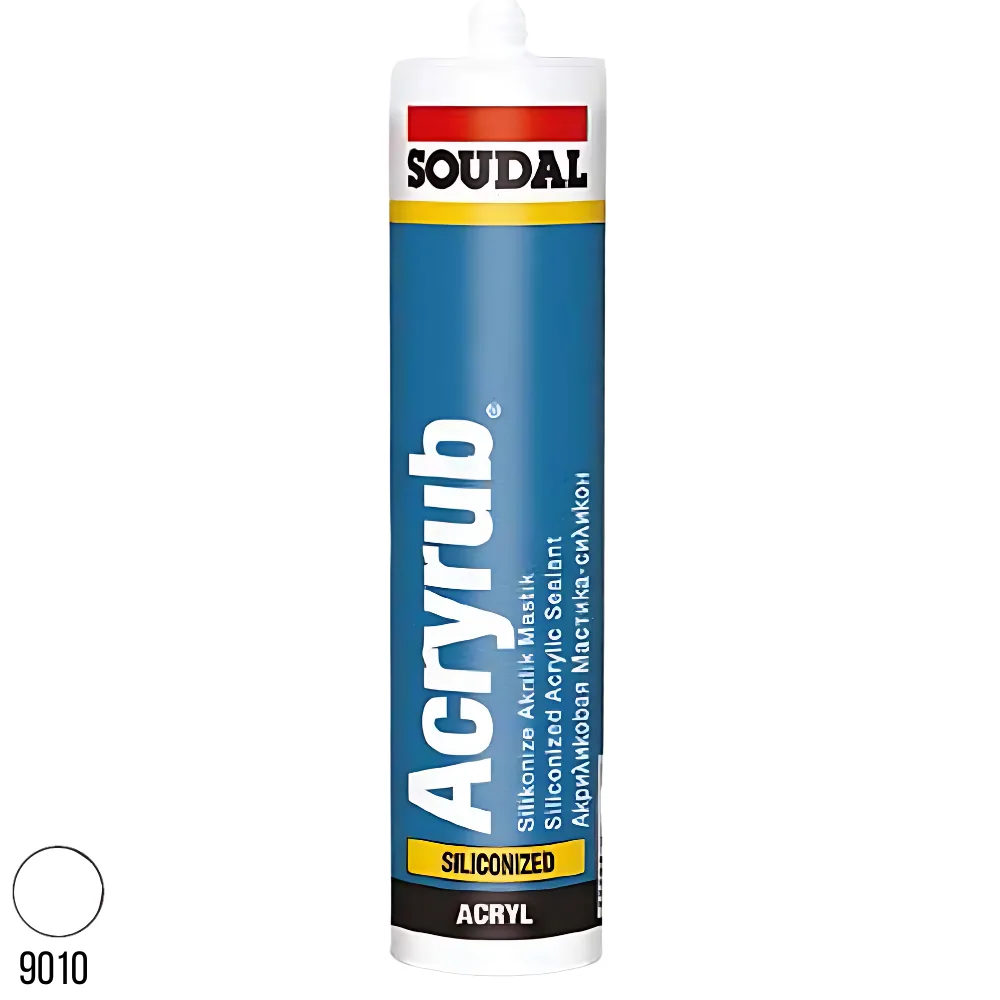 Soudal Acryrub Silikonize Mastik Beyaz 500 Gr 117566