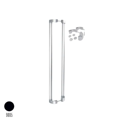 Açılı Akbank Kol 250 CM Boru Takım Siyah