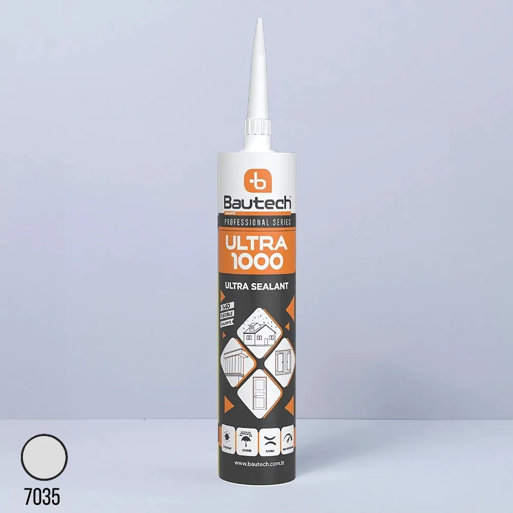 Bautech 1000 Lik Silikonlu Mastik 310 Ml Gri