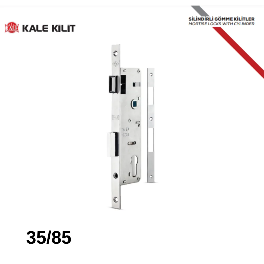 Kale Pvc Doğr.İçin Silindirli Kapı Kilidi - Krom 35 Mm 153P3500001