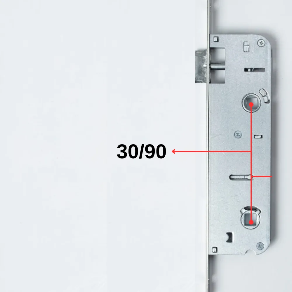 Şahbaz Pvc Wc Kilit Plastik Gövde 30/90 (Dilli-Sürgülü)
