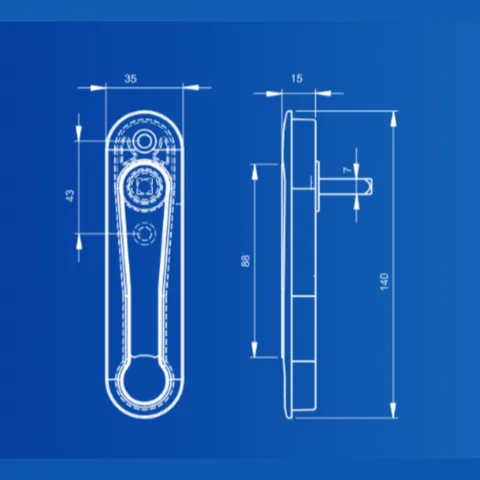 Sürme Gizli Pencere Kolu Gri