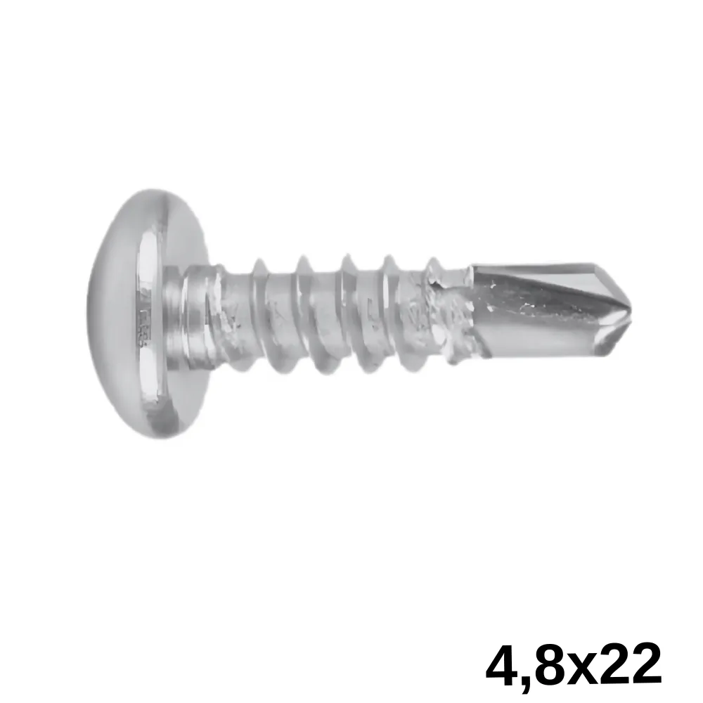 Wax 4,8 X 22 Mm Yıldız Silindir Başlı Matkap Uçlu Vida 300 Ad.