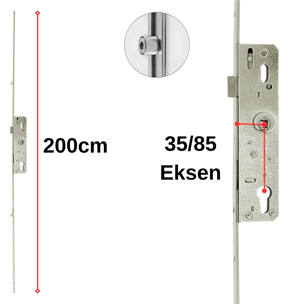 Endow 200 Cm Kilitli Kapı İspanyolet Metal Gövde 35/85