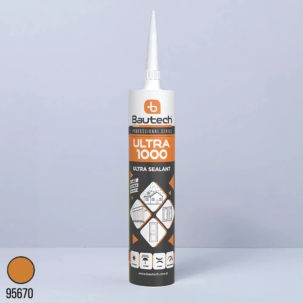 Bautech 1000 Lik Silikonlu Mastik 310 Ml Şampanya