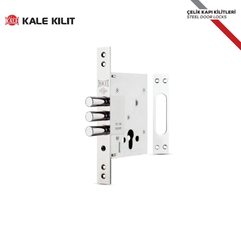 Kale 25700000005 Plus Çelik Kapı Emniyet Kilidi - Krom (Gm Nikel Silindirli) 68 Mm