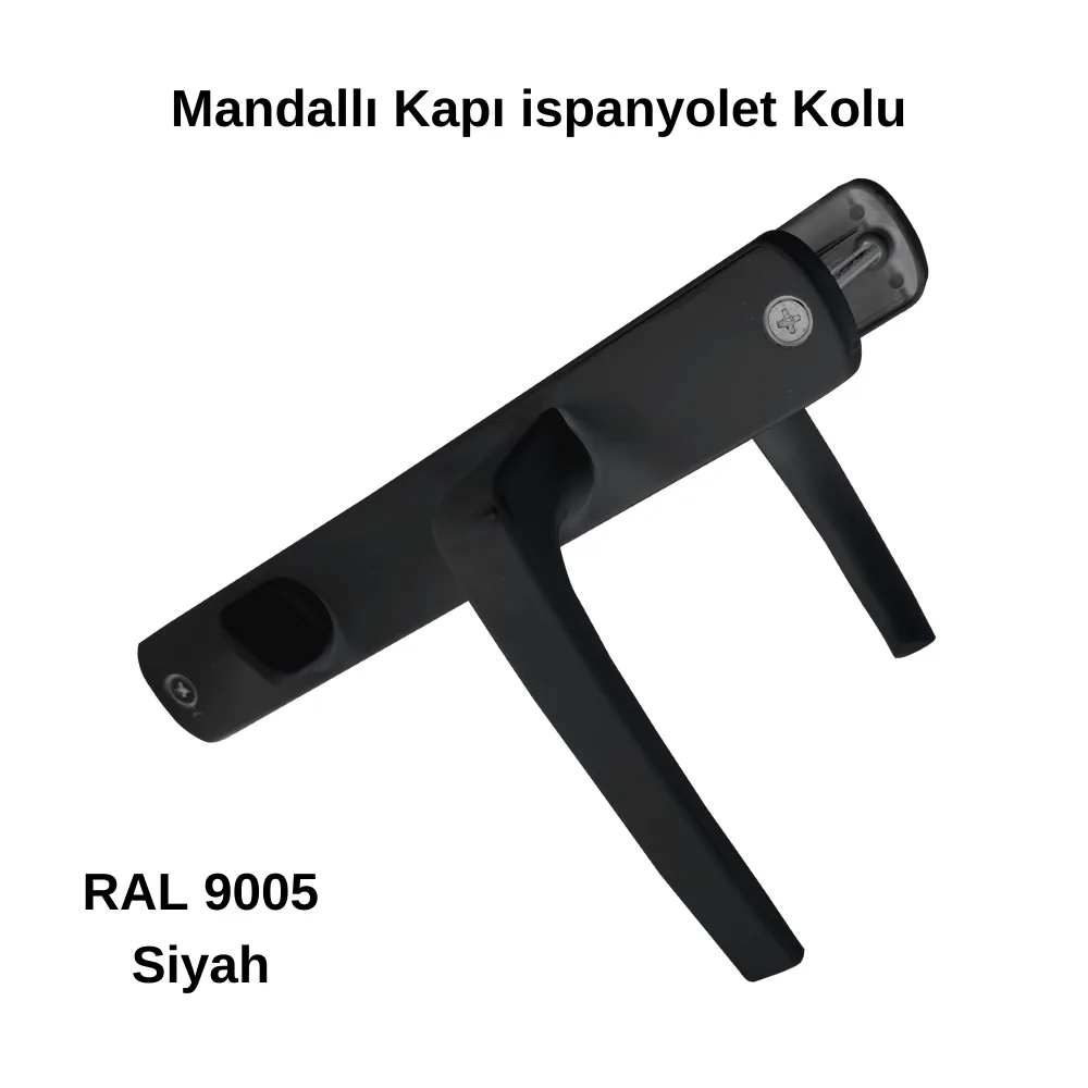 Endow Mandallı -Balkon Alm.Kapı Kolu Yaylı Siyah 35/85