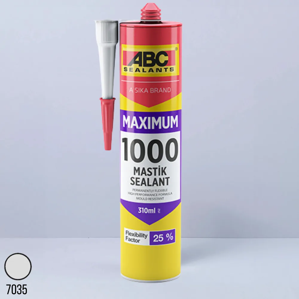 ABC 1000'lik Silikonlu Mastik Maximum Ultra Gri