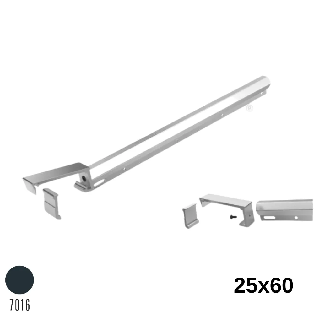 Alüminyum 25X60 Çamaşırlık Askısı Antrasit Gri