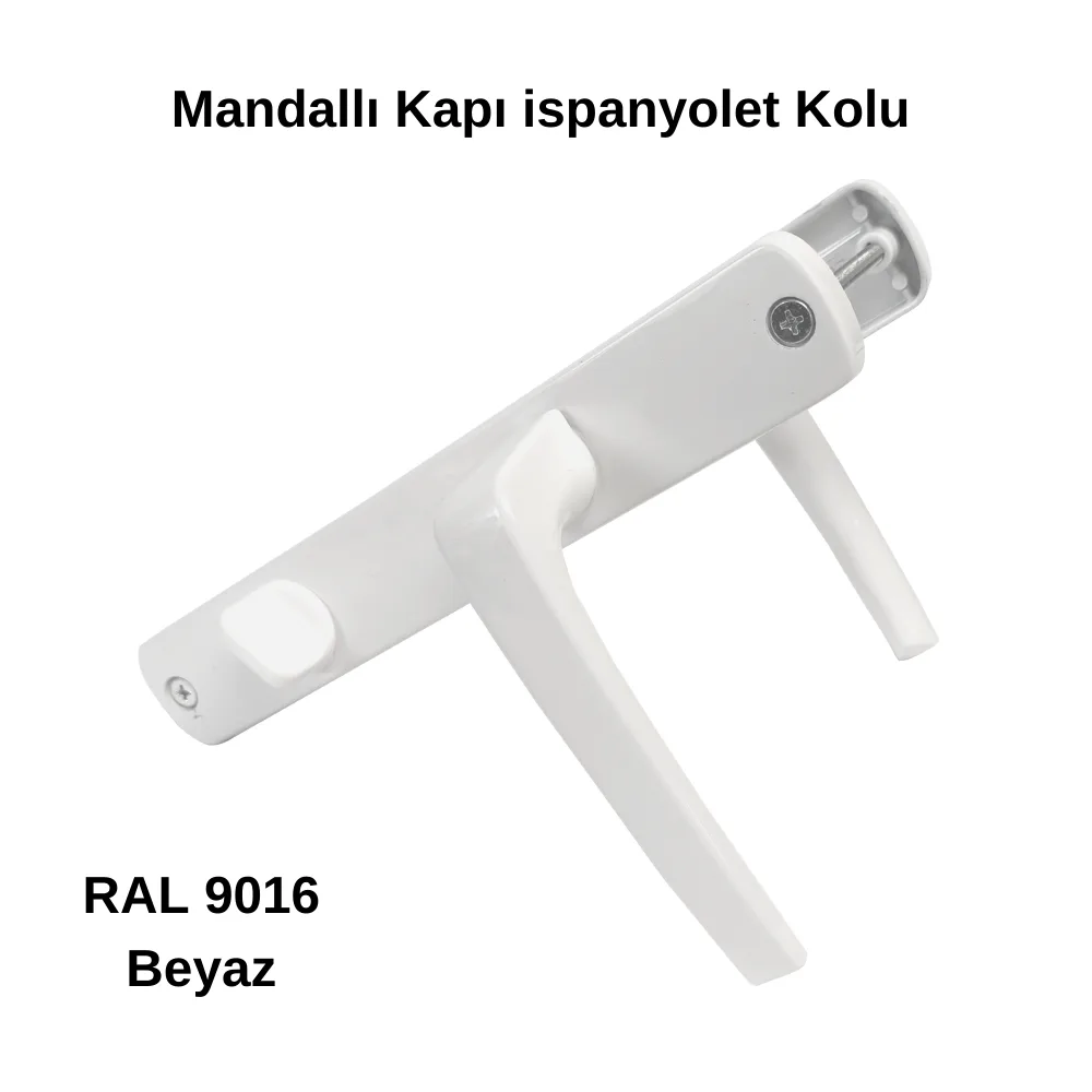 Endow Mandallı -Balkon Alm.Kapı Kolu Yaylı Beyaz 35/85