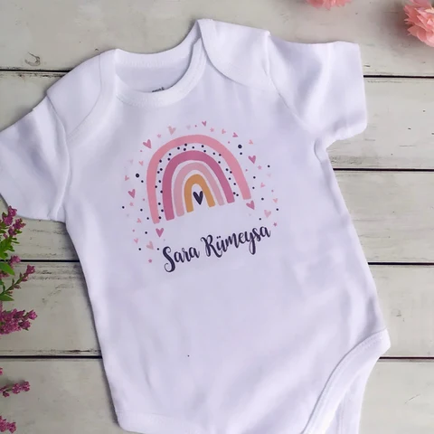 Gökkuşağı Tema Yeni Doğan Bebek Zıbını (0-3 Ay)