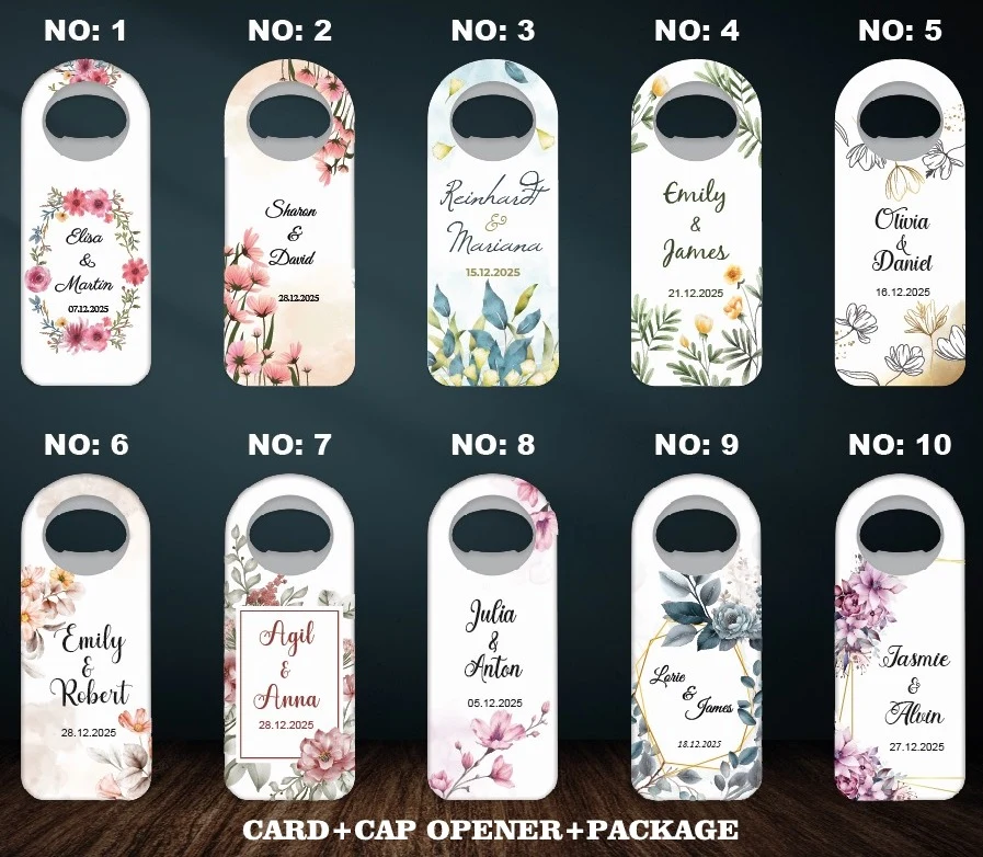 Nikah Hatırası -Açacak Magnetler -Jelatin Paketli-50 Tasarım