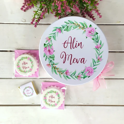 Çiçek Konsept 50 Çikolata 25 Yuvarlak Açacak Magnet