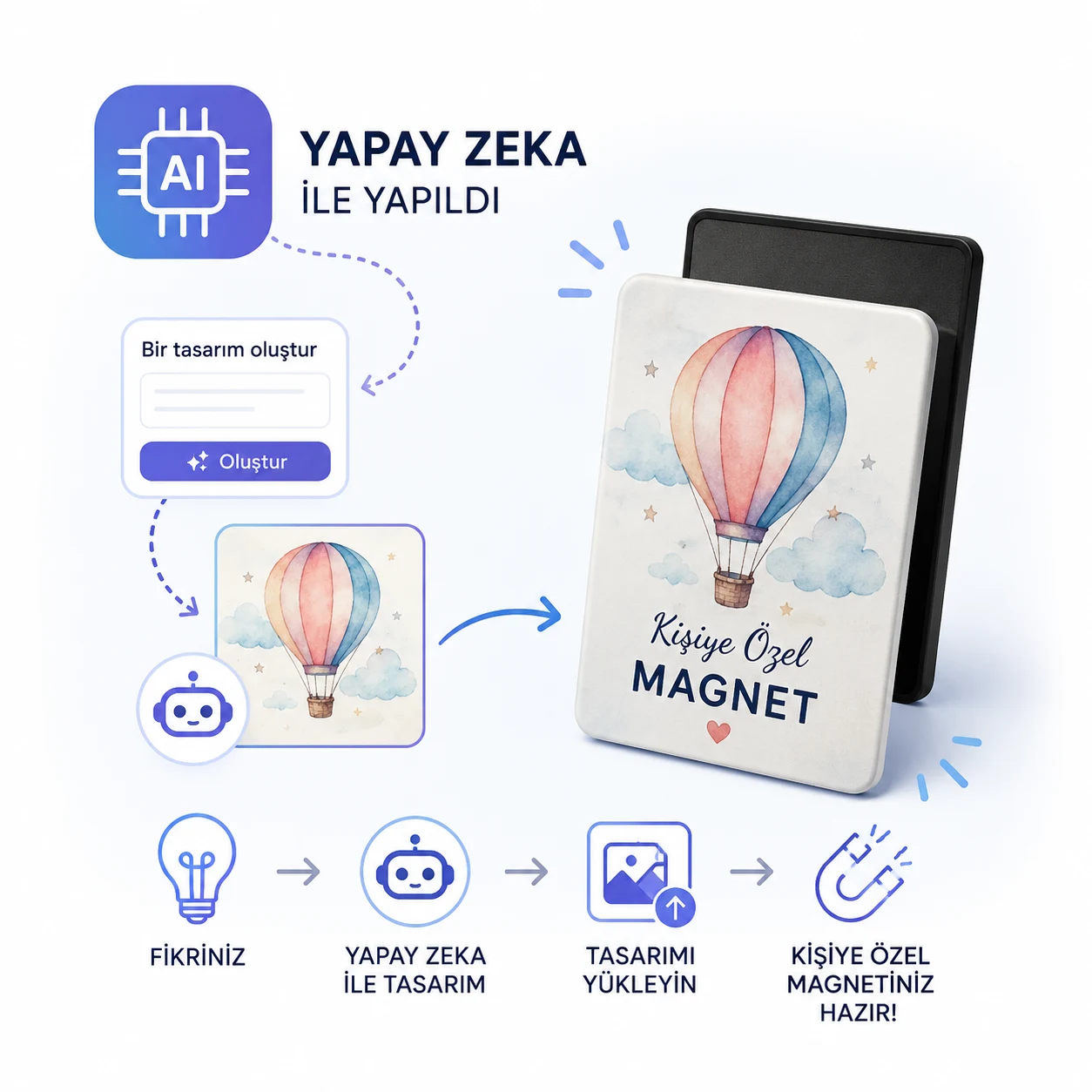 Yapay Zeka ile Tasarlanan Kişiye Özel Magnet