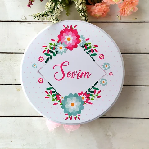 Çiçek Tema Bebek Çikolatası