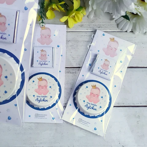 Tek Paket de Açacak Magnet+Bebek Çikolatası